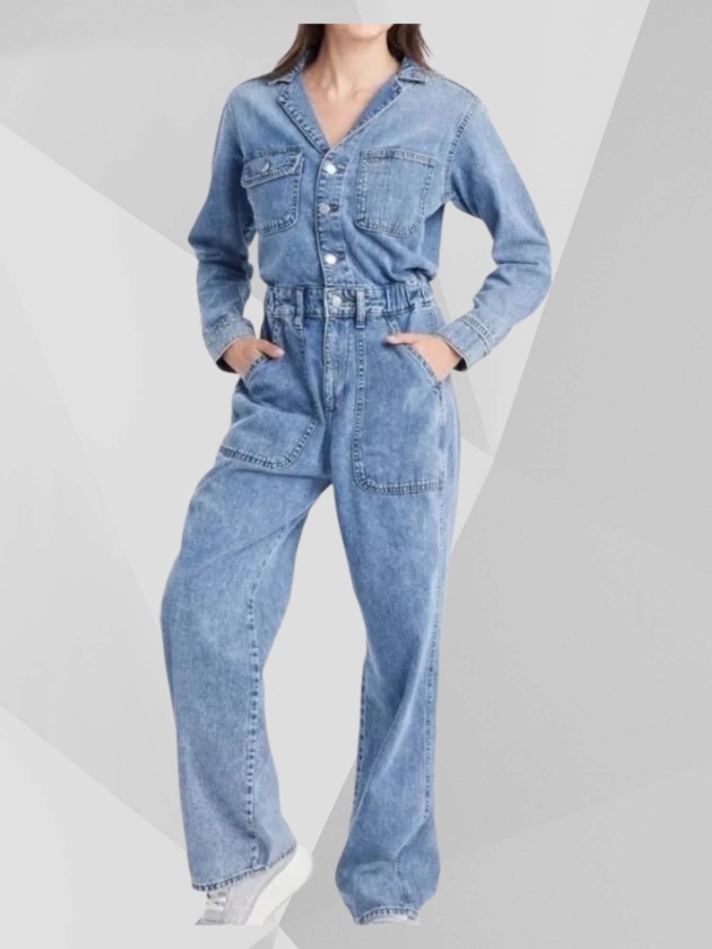 UNIVERSAL THREAD Denim Utility Jumpsuit 4 Med/Light Wash Fair Trade SO CUTE NWOT
